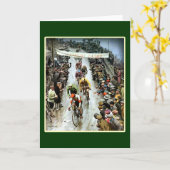 ジャイロのサイクリストのための1912年のイタリアのギフト カード (黄色い花)