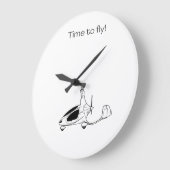 ジャイロコプター(ジャイロ)クロック ラージ壁時計 (傾斜)