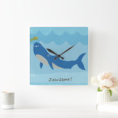 ジャウエソメザメ スクエア壁時計 (ホーム)