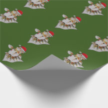ジャウンティサンタハット金魚クリスマスラッピング紙
