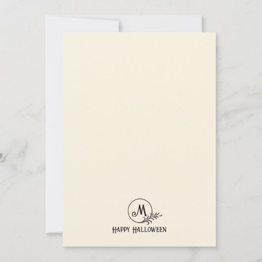 ジャウンティスケルトンファミリーポートレートハローウィンパーティ 招待状 (裏面)