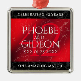 ジャエレガントスパー結婚42周年 メタルオーナメント