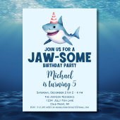 ジャオソームザシーキュートシャーク誕生日 招待状