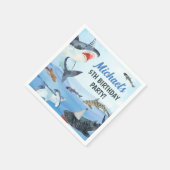 ジャオソームシャークザシーズン誕生日 スタンダードカクテルナプキン (角)