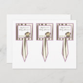 ジャカナの女の子ジャングル動物園の動物を選ぶ3カップケーキ インビテーションポストカード (正面/裏面)