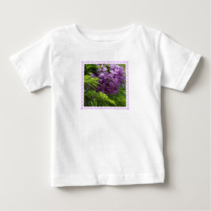 ジャカランダと蝶Tシャツ ベビーTシャツ