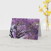 ジャカランダの木の春開花花 カード (黄色い花)