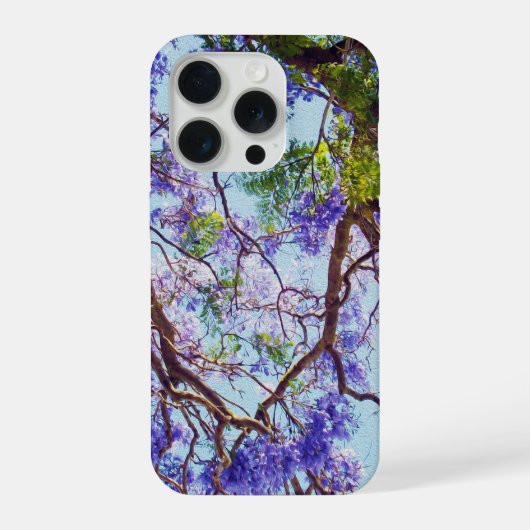 ジャカランダの木の油絵具, iPhoneケース (裏面)