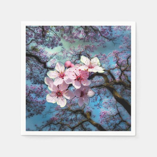 ジャカランダの木 スタンダードカクテルナプキン (正面)