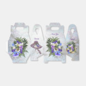 ジャカランダの花とユリの花束 ギフトボックス フェイバーボックス (折り畳みなし)