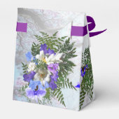 ジャカランダの花とユリの花束 フェイバーボックス (裏面サイド)