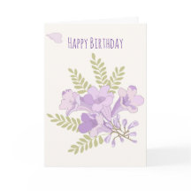 ジャカランダの花 オーストラリア 誕生日カード