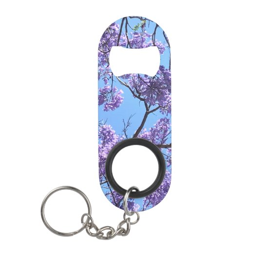 ジャカランダの花 キーホルダー栓抜き (正面)