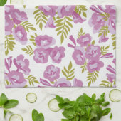 ジャカランダの花。フローラデザインハンドタオル キッチンタオル (折り畳み)