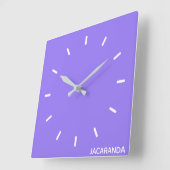 ジャカランダパープルカラー名 スクエア壁時計 (傾斜)