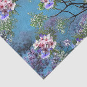 ジャカランダ春開花リピートパターンクラッチ 薄葉紙 (詳細)