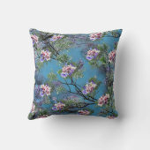 ジャカランダ春開花繰り返しパターン クッション (裏面)