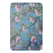 ジャカランダ春開花繰り返しパターン バスマット (正面縦)