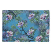 ジャカランダ春開花繰り返しパターン 枕カバー (裏面)