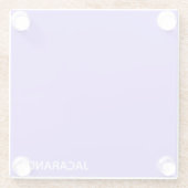 ジャカランダ紫の色名 ガラスコースター (裏面)