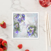 ジャカランダ開花&リリーブーケナプキンス スタンダードカクテルナプキン (インサイチュ)