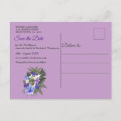 ジャカランダ開花&リリーブーケ日程を保存 案内ポストカード (裏面)