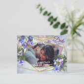 ジャカランダ開花&リリーブーケ日程を保存 案内ポストカード (スタンド正面)