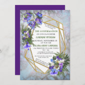 ジャカランダ開花&リリーブーケ確認 招待状 (正面/裏面)