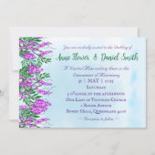 ジャカランダ・スカイ・ブルー カトリック ウェディング 招待状 (正面)