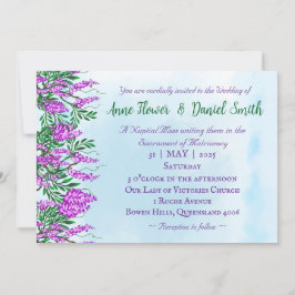 ジャカランダ・スカイ・ブルー カトリック ウェディング 招待状