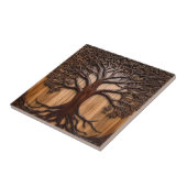 ジャカランダ・ツリー木彫り タイル (側面)