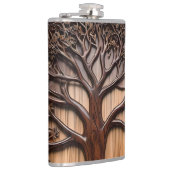 ジャカランダ・ツリー木彫り フラスク (右)