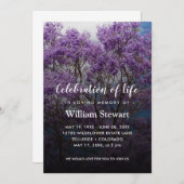 ジャカランダ・ツリー葬儀 |生命のお祝い 招待状 (正面/裏面)