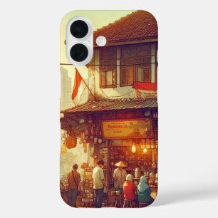 ジャカルタのストリートコーヒーショップ iPhone 16ケース