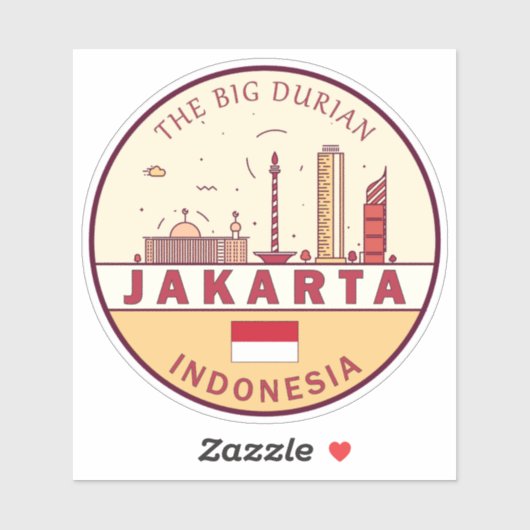 ジャカルタインドネシアシティスカイラインエンブレム シール (シート)