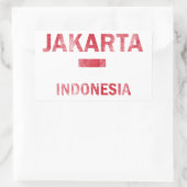 ジャカルタインドネシアデザイン 長方形シール (バッグ)