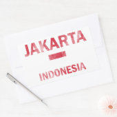 ジャカルタインドネシアデザイン 長方形シール (封筒)