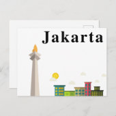 ジャカルタインドネシアヴィンテージはがき ポストカード (正面/裏面)