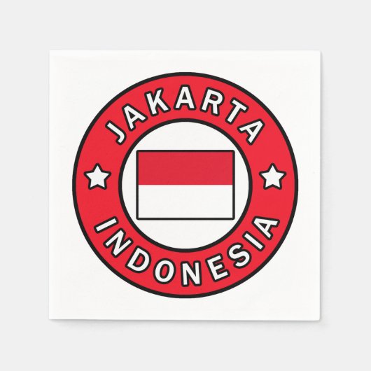 ジャカルタインドネシア スタンダードカクテルナプキン (正面)