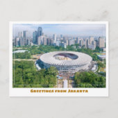 ジャカルタインドネシアCity & Skyline モダン ポストカード (正面)