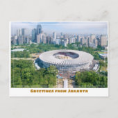 ジャカルタインドネシアCity & Skyline モダン ポストカード (正面)