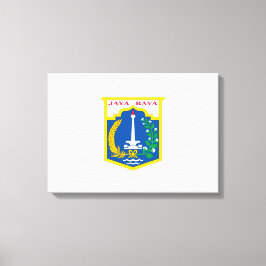 ジャカルタ国旗（インドネシア・キャピタル・シティ） キャンバスプリント
