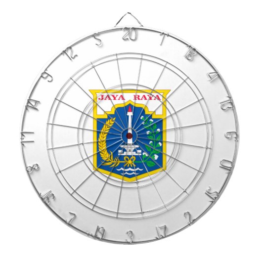 ジャカルタ国旗（インドネシア・キャピタル・シティ） ダーツボード (正面)