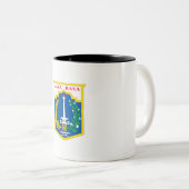 ジャカルタ国旗（インドネシア・キャピタル・シティ） ツートーンマグカップ (正面右)