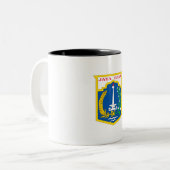 ジャカルタ国旗（インドネシア・キャピタル・シティ） ツートーンマグカップ (正面左)