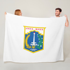 ジャカルタ国旗（インドネシア・キャピタル・シティ） フリースブランケット