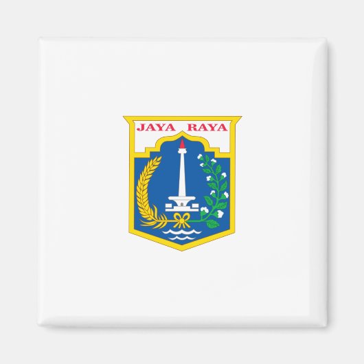 ジャカルタ国旗（インドネシア・キャピタル・シティ） マグネット (正面)