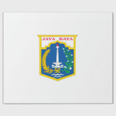 ジャカルタ国旗（インドネシア・キャピタル・シティ） ラッピングペーパー (フラット)