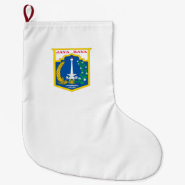 ジャカルタ国旗（インドネシア・キャピタル・シティ） ラージクリスマスストッキング