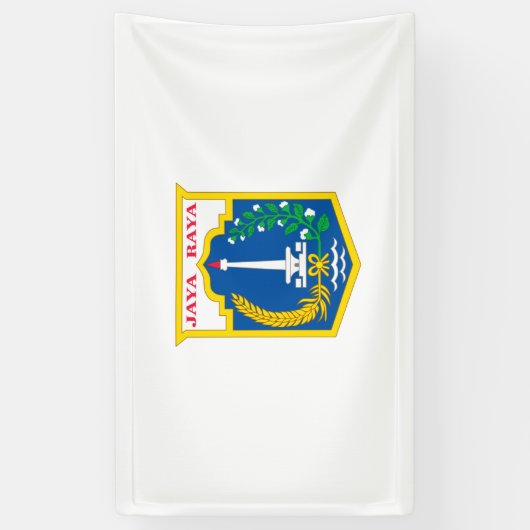 ジャカルタ国旗(インドネシア・キャピタル・シティ) 横断幕 (縦)